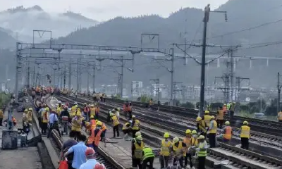 贵广线榕江站线路已抢通 恢复正常运营