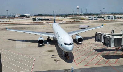 今天，国泰航空武汉—香港航班恢复双向载客