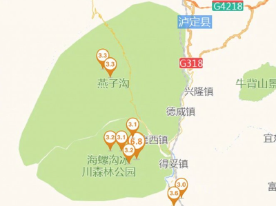 四川泸定6.8级地震共记录到余震2715次，目前最大余震4.5级