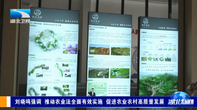 刘晓鸣强调 推动农业法全面有效实施 促进农业农村高质量发展