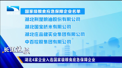 湖北4家企业入选国家级粮食应急保障企业