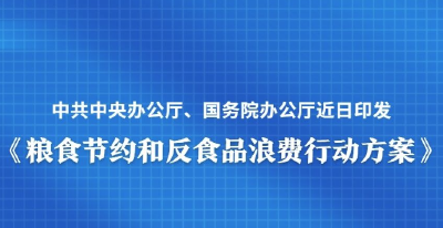 中办、国办印发《粮食节约和反食品浪费行动方案》