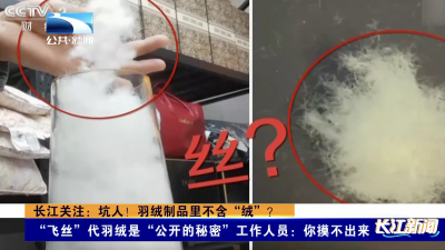 长江关注：坑人！羽绒制品里不含“绒”？