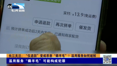 长江关注：“仅退款”变成恶意“薅羊毛”？滥用服务如何破解