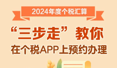 今天起个税年度汇算可以预约了！“三步走”教你如何办理