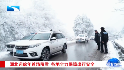 湖北迎蛇年首场降雪  各地全力保障出行安全