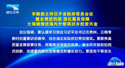 李殿勋主持召开省政府常务会议