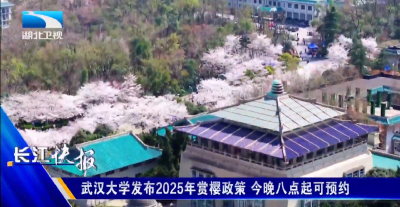 武汉大学发布2025年赏樱政策 今晚八点起可预约