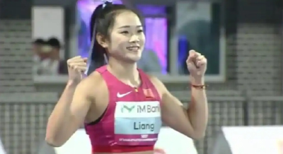 祝贺！梁小静夺得田径亚锦赛女子100米金牌