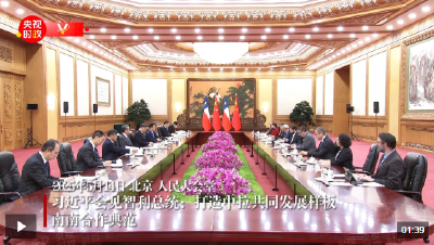 习近平会见智利总统：打造中拉共同发展样板 南南合作典范