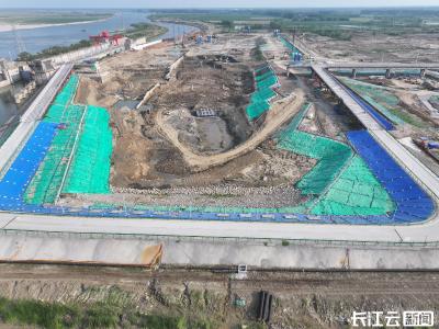 汉江首座2000吨级二线船闸进入主体结构施工阶段