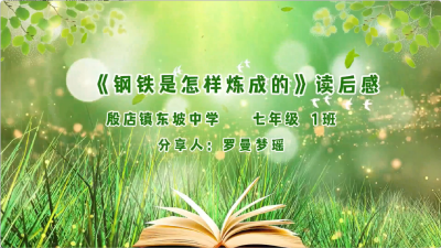 随州市-随县殷店镇东坡中学-《钢铁是怎样炼成的读后感》-罗曼梦瑶