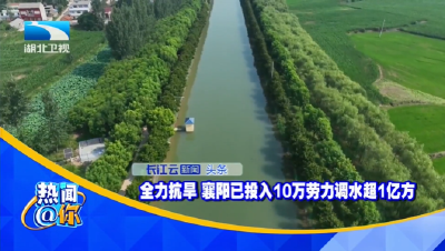 全力抗旱 襄阳已投入10万劳力调水超1亿方