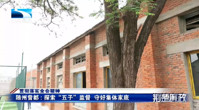贯彻落实全会精神丨随州曾都：探索“五子”监督 守好集体家底