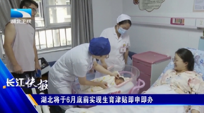 湖北将于6月底前实现生育津贴即申即办