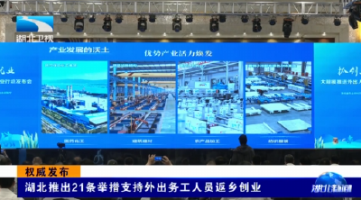 权威发布 | 湖北推出21条举措支持外出务工人员返乡创业