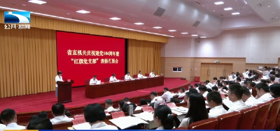 省直机关庆祝建党104周年暨“红旗党支部”表扬汇报会在汉举行