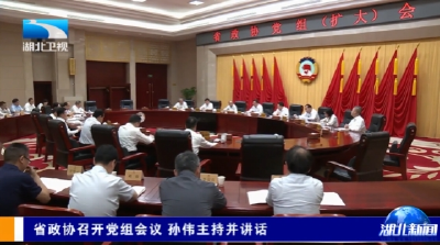 省政协召开党组会议 孙伟主持并讲话