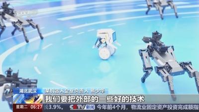 湖北武汉 多款机器人亮相 造型各异 功能多样