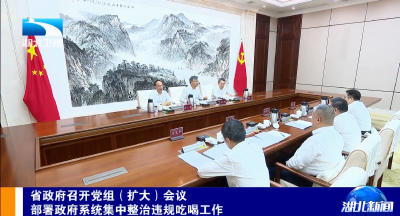省政府召开党组（扩大）会议 部署政府系统集中整治违规吃喝工作
