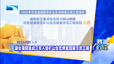 湖北项目连续三年入选矿山生态修复国家示范工程