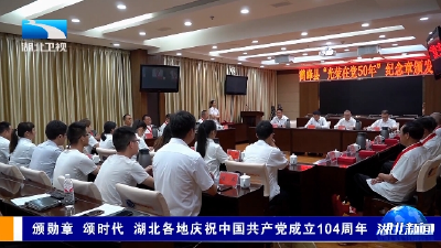 颁勋章 颂时代 湖北各地庆祝中国共产党成立104周年