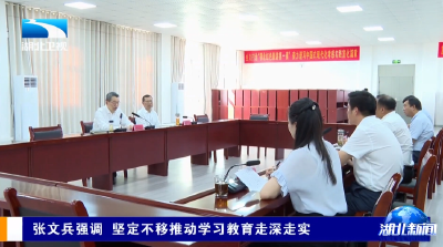 张文兵强调 坚定不移推动学习教育走深走实