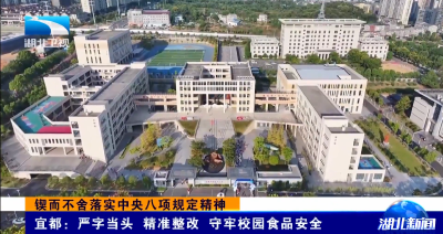 锲而不舍落实中央八项规定精神 | 宜都：严字当头 精准整改 守牢校园食品安全