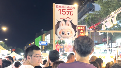 10元一只、15元一只 义乌夜市盗版Labubu卖成“白菜价”