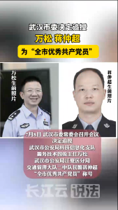 武汉市委决定追授万松、蒋仲超为“全市优秀共产党员”