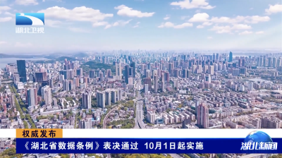 权威发布｜《湖北省数据条例》表决通过 10月1日起实施