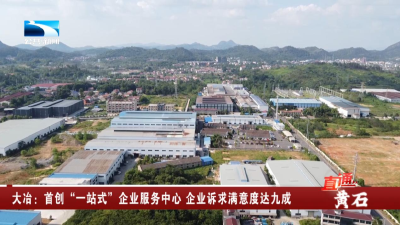 黄石大冶：首创“一站式”企业服务中心 企业诉求满意度达九成