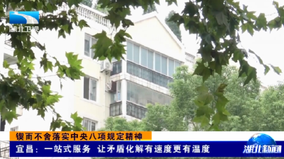 锲而不舍落实中央八项规定精神 | 宜昌：一站式服务 让矛盾化解有速度更有温度