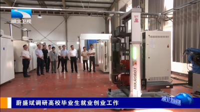蔚盛斌调研高校毕业生就业创业工作