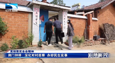 贯彻落实全会精神∣荆门钟祥：深化对村巡察 办好民生实事