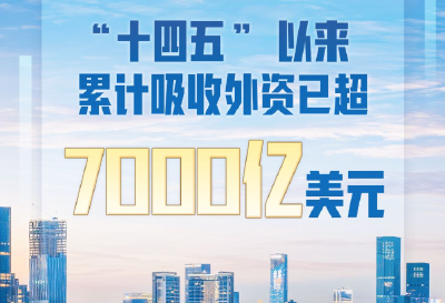 提前完成目标！“十四五”以来累计吸收外资已超7000亿美元