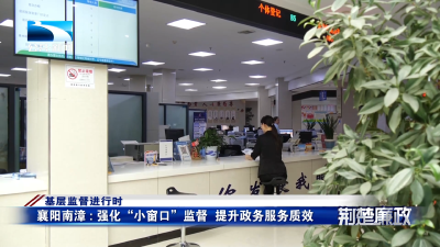 基层监督进行时｜襄阳南漳：强化“小窗口”监督 提升政务服务质效