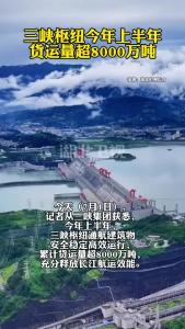 三峡枢纽今年上半年货运量超8000万吨
