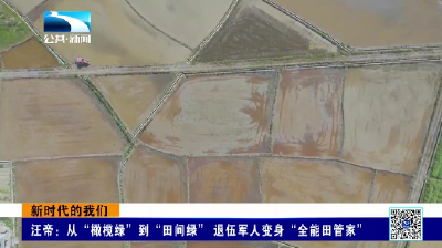 新时代的我们 | 汪帝：从“橄榄绿”到“田间绿” 退伍军人变身“全能田管家”