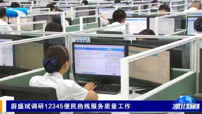 蔚盛斌调研12345便民热线服务质量工作