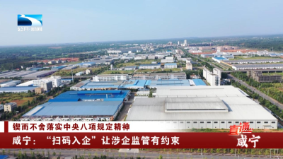 咸宁：“扫码入企”让涉企监管有约束