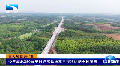 重大项目进行时 | 今年湖北350公里时速高铁通车里程将达到全国第五