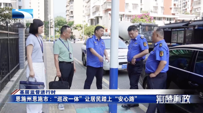 基层监督进行时｜恩施州恩施市：“巡改一体”让居民踏上“安心路”