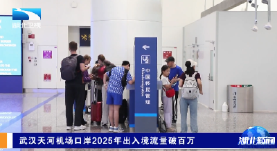 武汉天河机场口岸2025年出入境流量破百万
