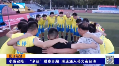 孝感安陆：“乡超”联赛开踢 球迷涌入带火夜经济
