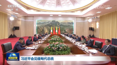 习近平会见缅甸代总统敏昂莱