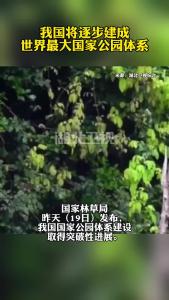 我国将逐步建成世界最大国家公园体系