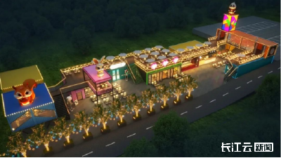 荆州沙市：荒地蝶变“夜食+泊车”网红新地标