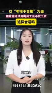 试用期内被公司以考核不合格为由辞退，工资分文未付，这合适吗？