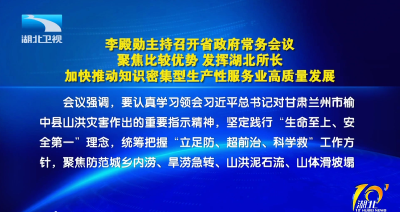 李殿勋主持召开省政府常务会议研究加快推动知识密集型生产性服务业高质量发展等工作